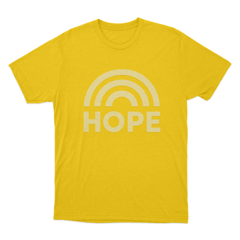 Hope Rainbow Arch Unisex T Shirt Yellow Hope Rainbow Arch Unisex T Shirt Yellow