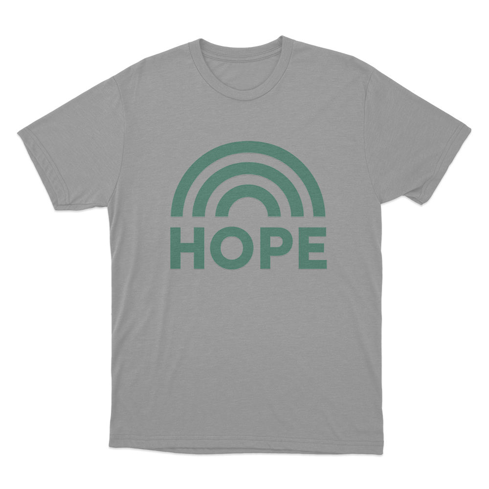 Hope Rainbow Unisex T Shirt Grey Hope Rainbow Unisex T Shirt Grey