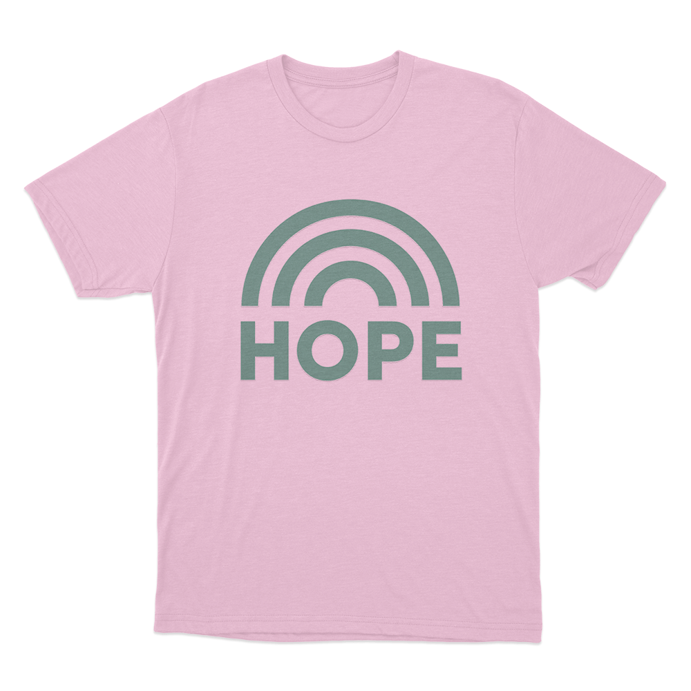 Hope Rainbow Unisex T Shirt Pink Hope Rainbow Unisex T Shirt Pink