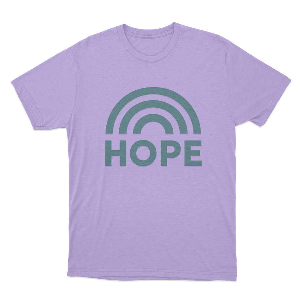 Hope Rainbow Unisex T Shirt Purple Hope Rainbow Unisex T Shirt Purple