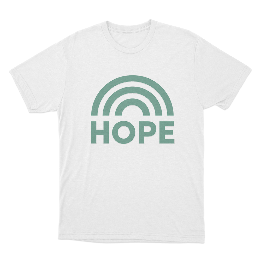 Hope Rainbow Unisex T Shirt White Hope Rainbow Unisex T Shirt White