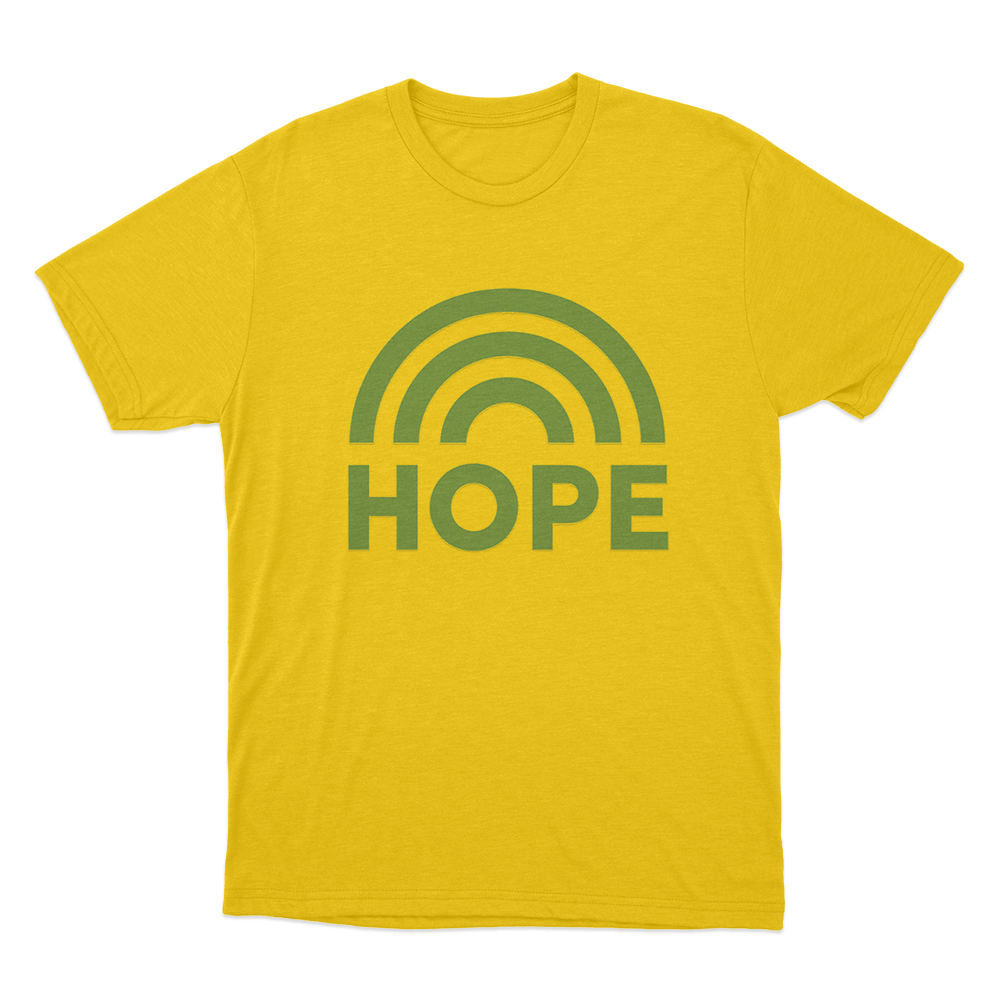 Hope Rainbow Unisex T Shirt Yellow Hope Rainbow Unisex T Shirt Yellow