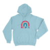 Hopeful Colorful Rainbow Unisex Hoodie Sky Blue