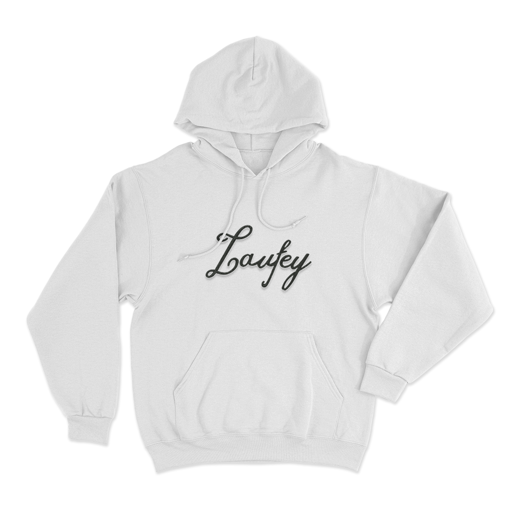 Laufey Signature Logo Unisex Hoodie White Laufey Signature Logo Unisex Hoodie White