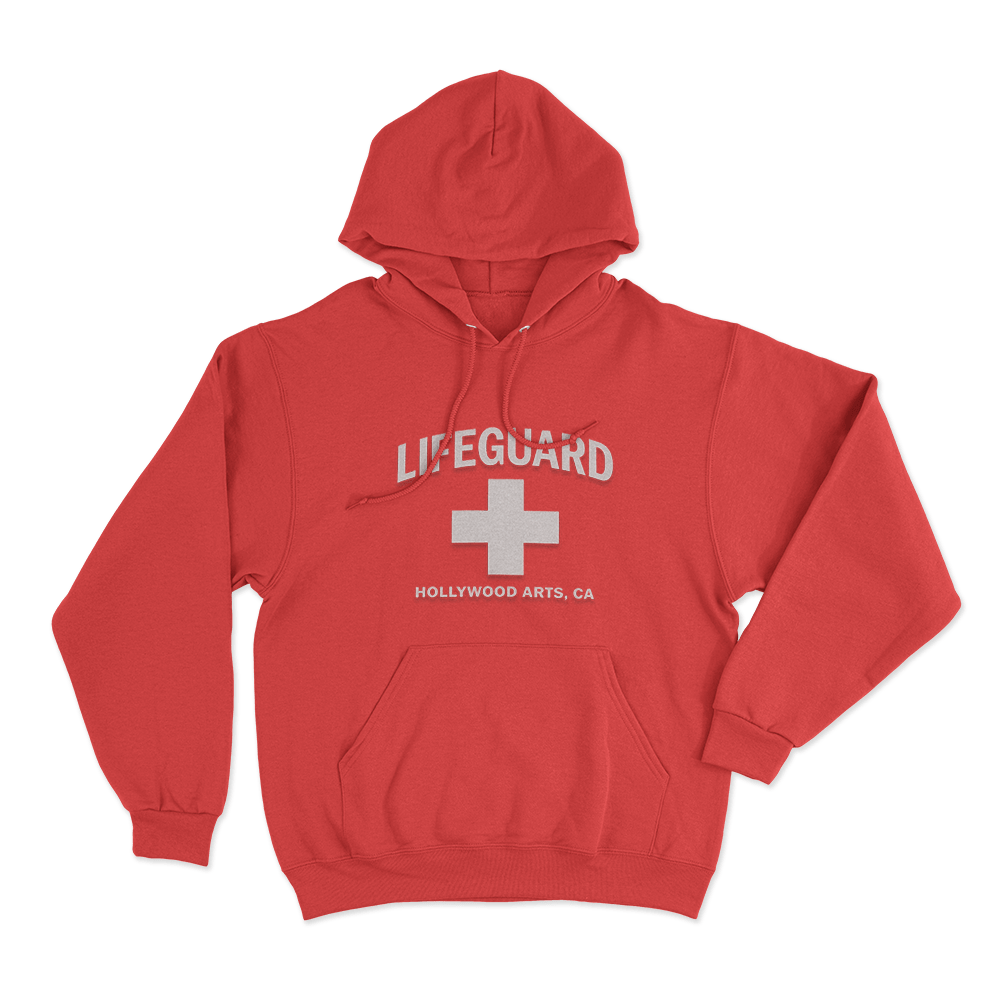 Lifeguard Hollywood Arts CA Unisex Hoodie Red Lifeguard Hollywood Arts CA Unisex Hoodie Red