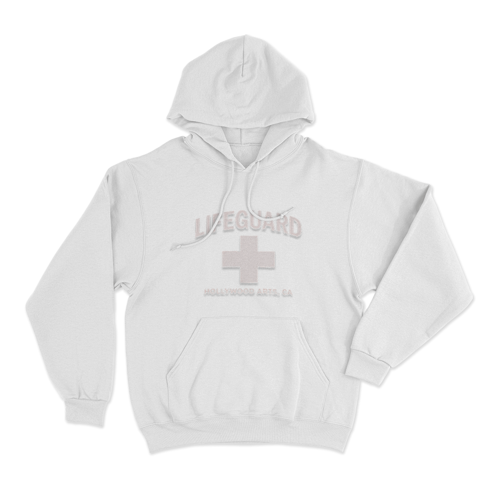 Lifeguard Hollywood Arts CA Unisex Hoodie White Lifeguard Hollywood Arts CA Unisex Hoodie White