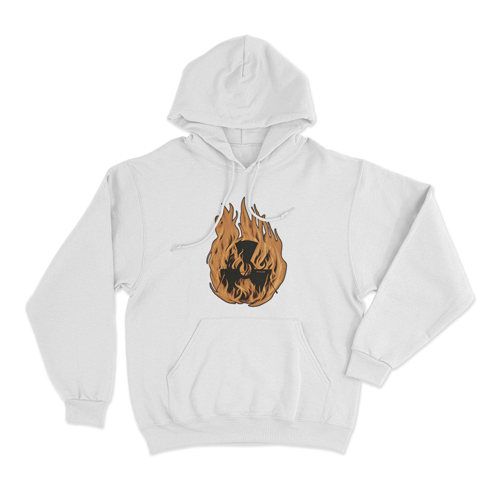 Octane Flame Unisex Hoodie White Octane Flame Unisex Hoodie White