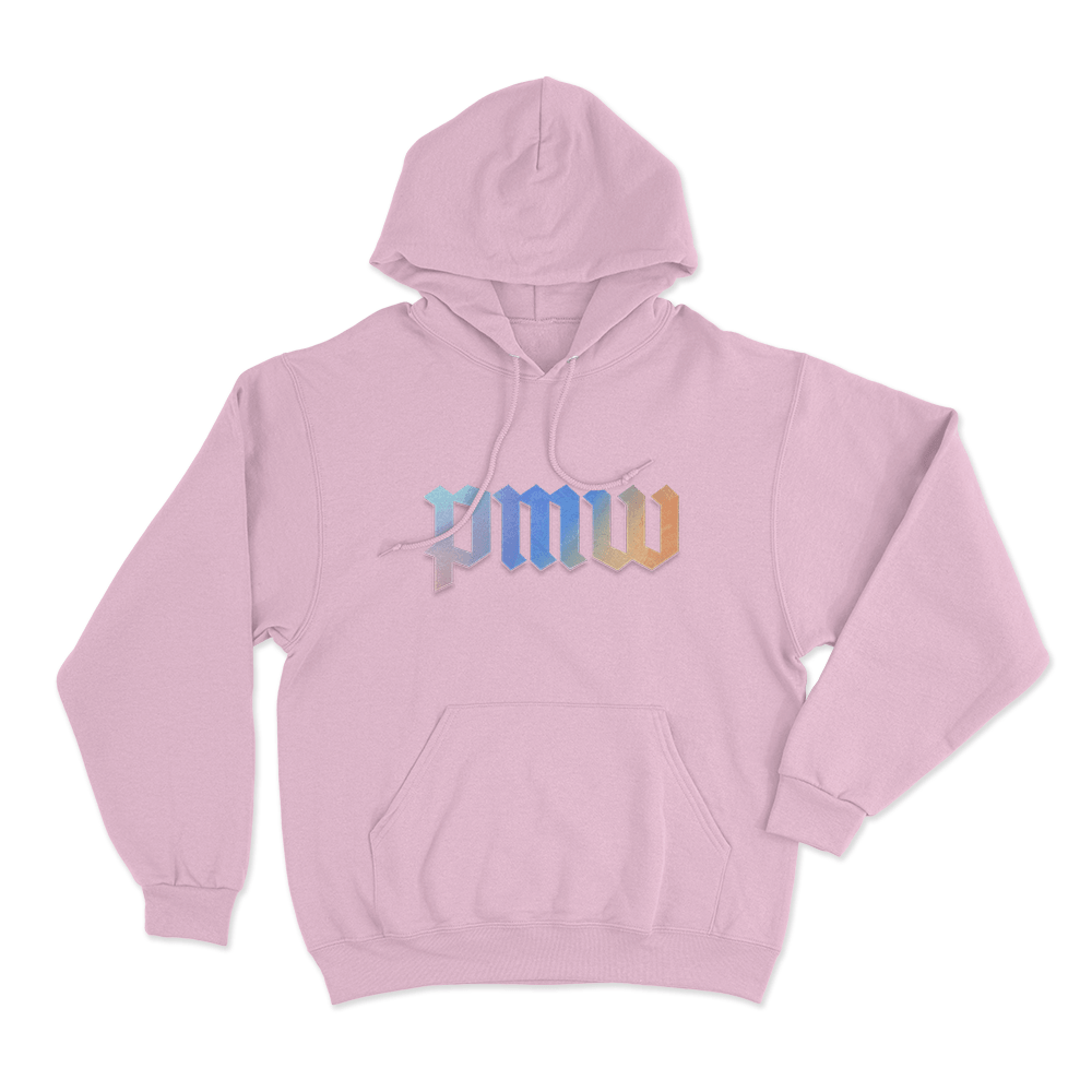 PMW Gradient Logo Unisex Hoodie Pink PMW Gradient Logo Unisex Hoodie Pink