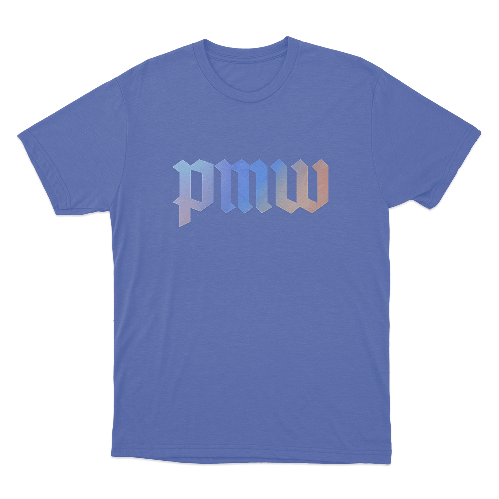 PMW Gradient Logo Unisex T Shirt Blue PMW Gradient Logo Unisex T Shirt Blue