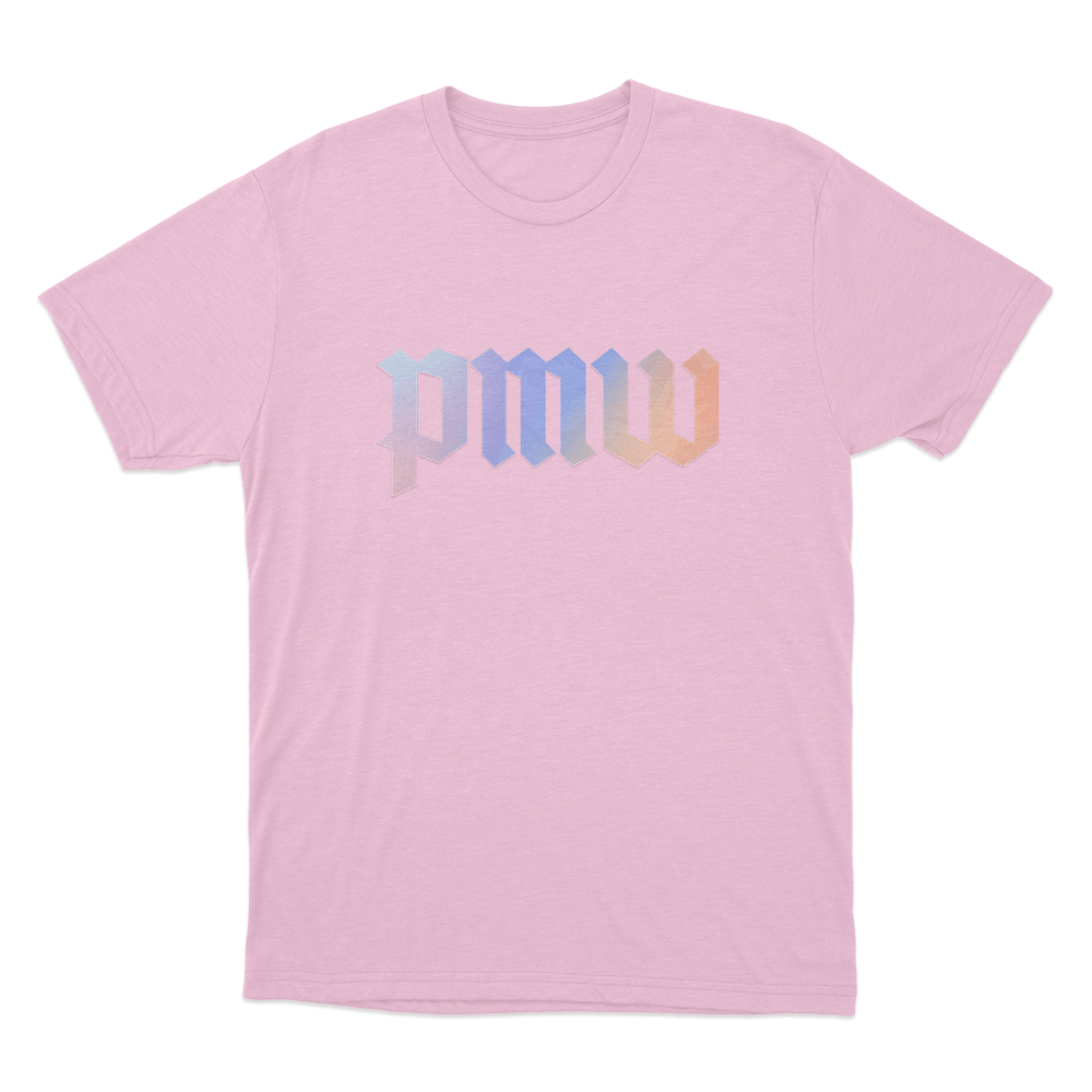 PMW Gradient Logo Unisex T Shirt Pink PMW Gradient Logo Unisex T Shirt Pink