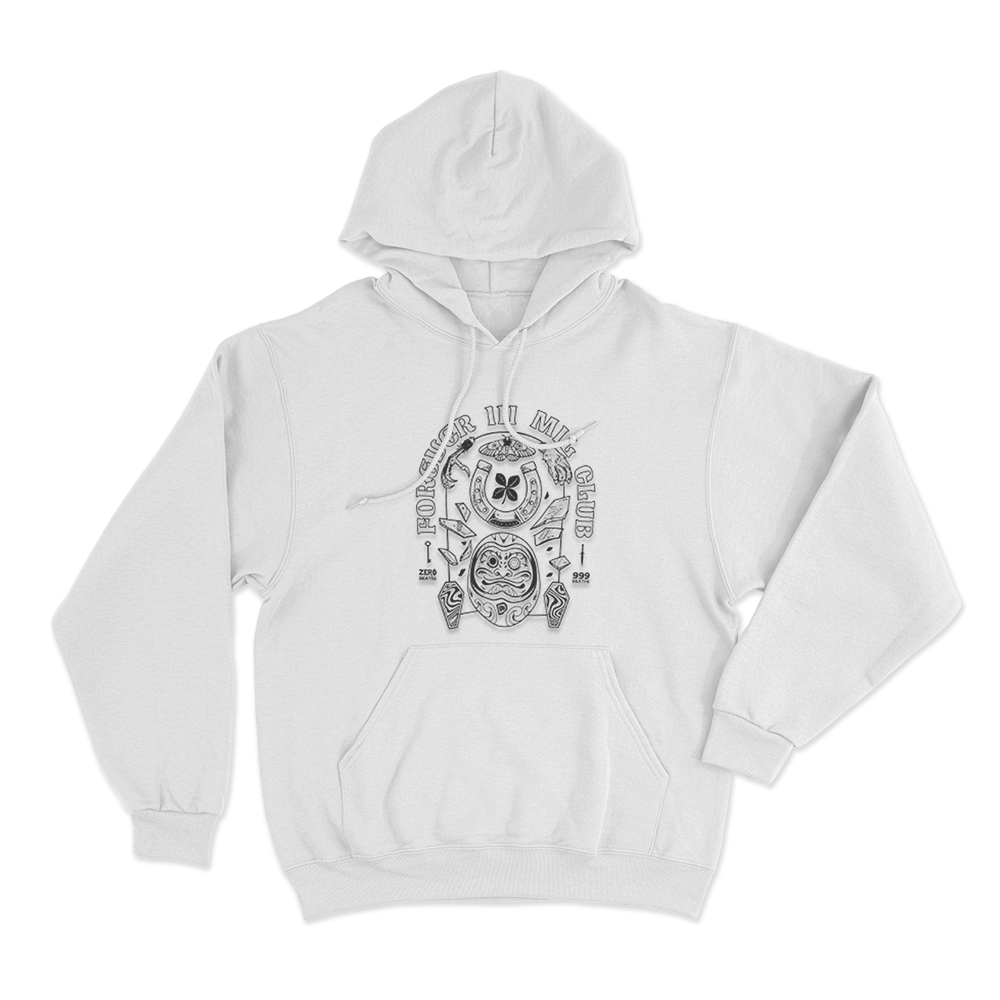 Pewdiepie 111 Club Unisex Hoodie White Pewdiepie 111 Club Unisex Hoodie White