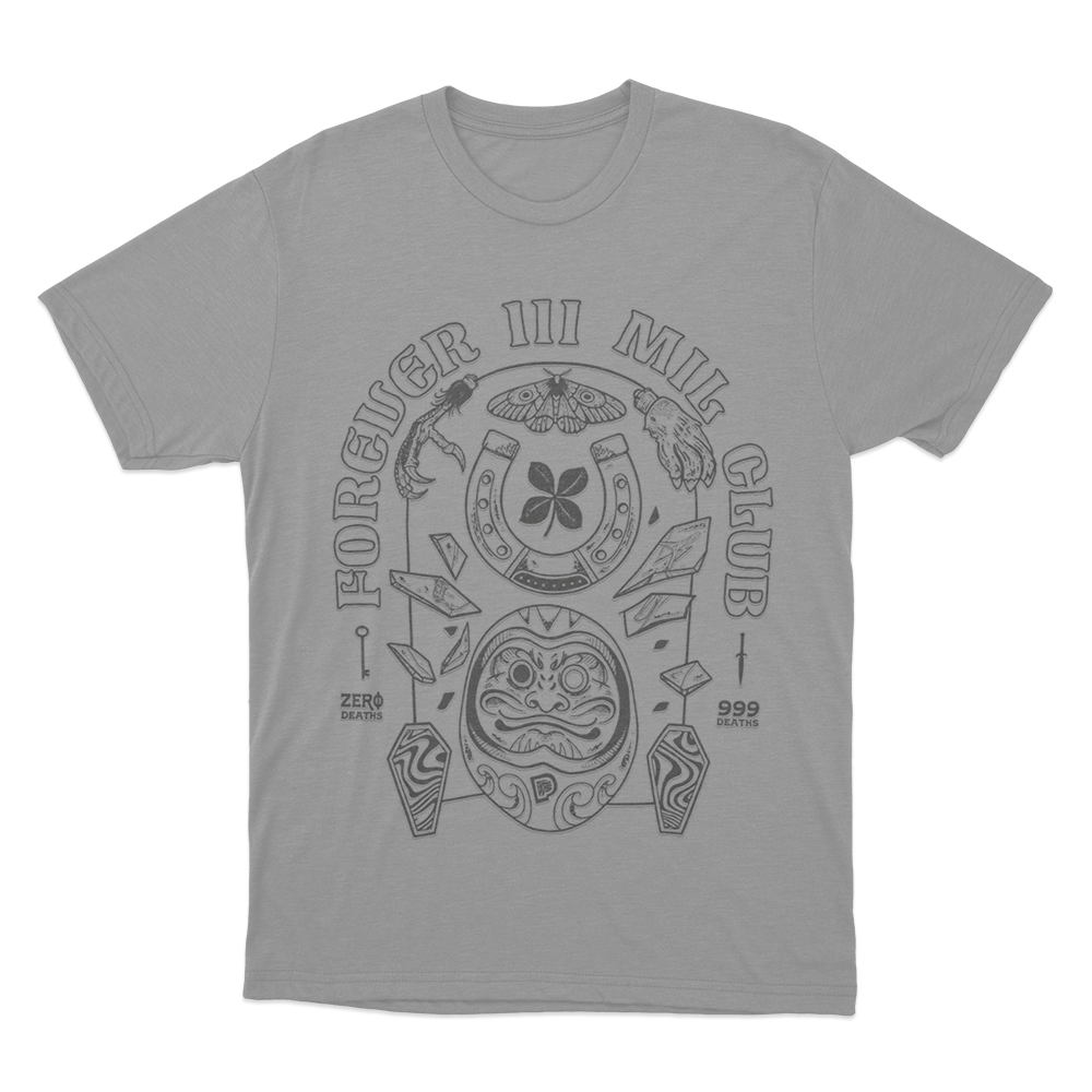 Pewdiepie 111 Club Unisex T Shirt Grey Pewdiepie 111 Club Unisex T Shirt Grey