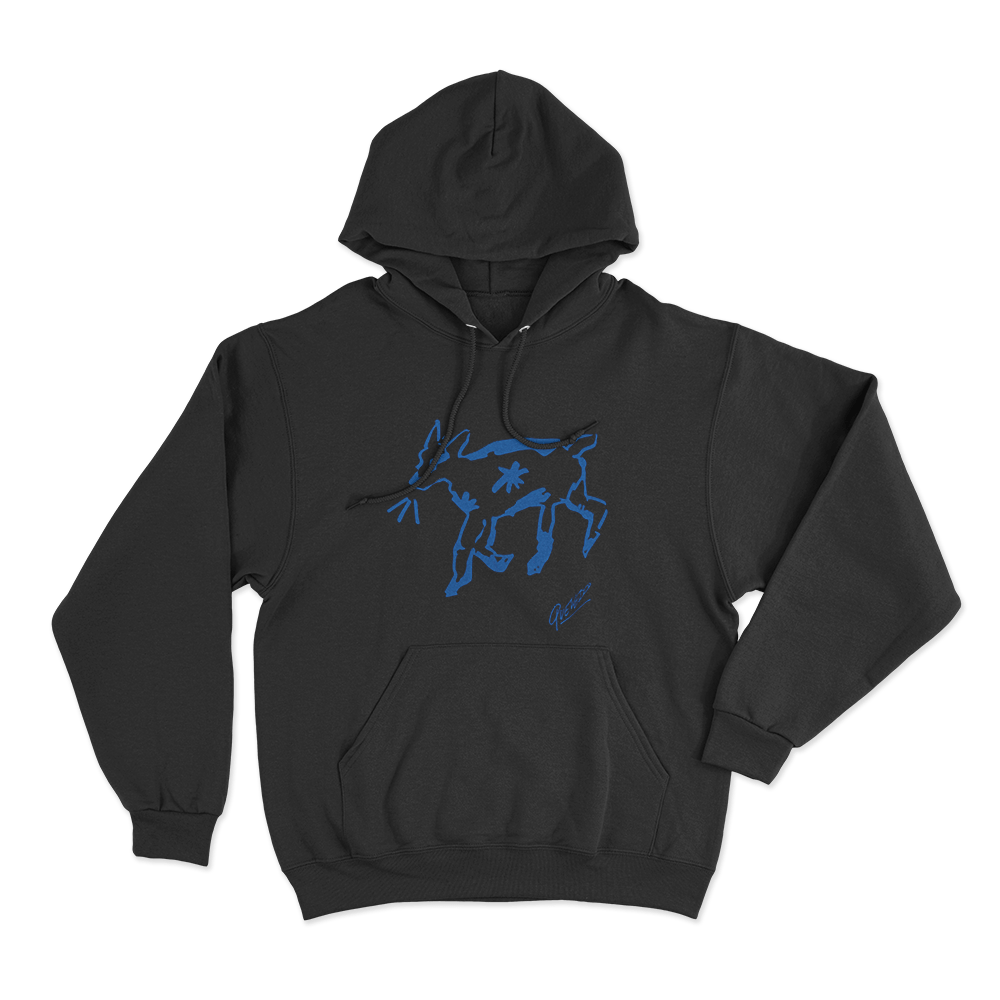 Quevedo Sketch Cow Unisex Hoodie Black Quevedo Sketch Cow Unisex Hoodie Black 1