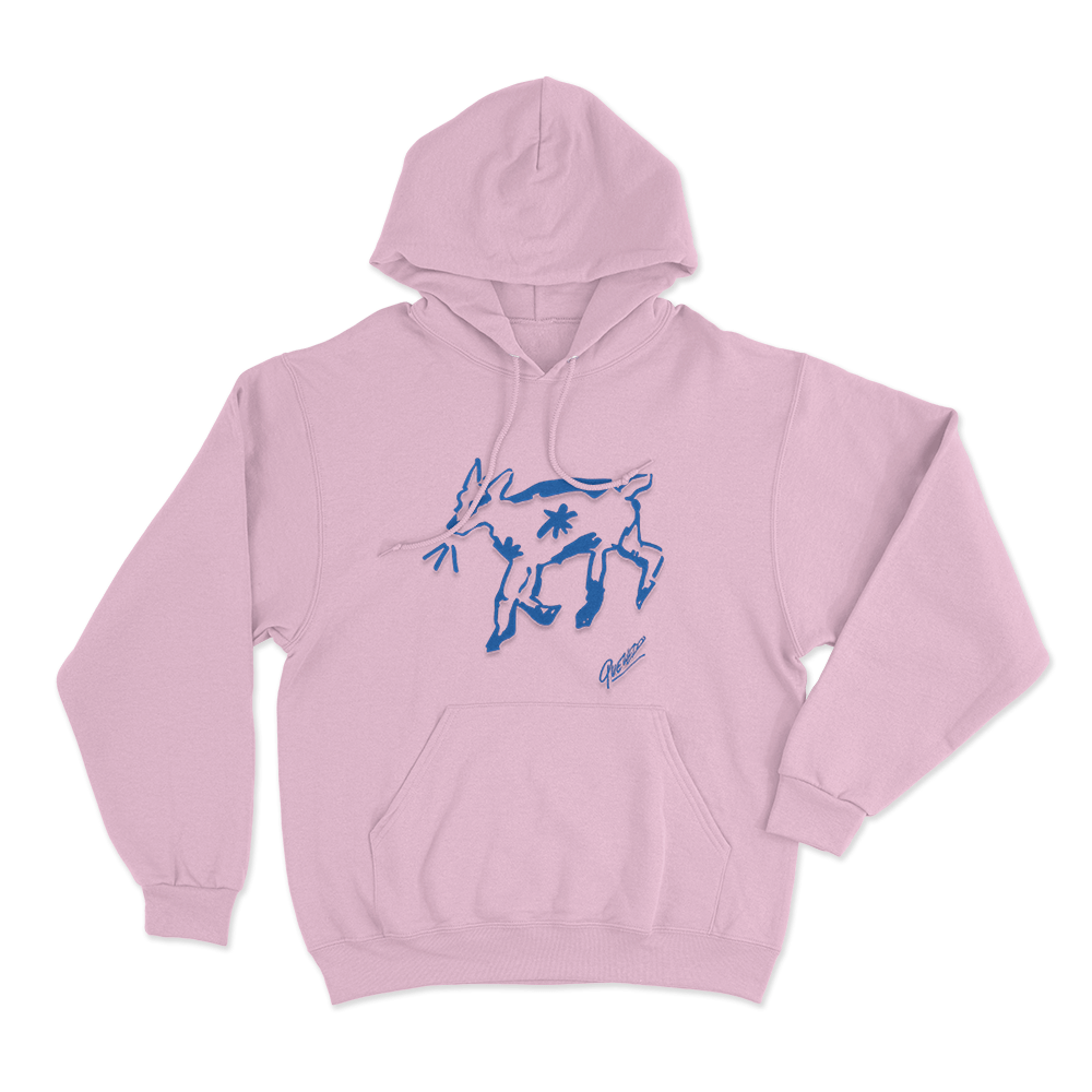 Quevedo Sketch Cow Unisex Hoodie Pink Quevedo Sketch Cow Unisex Hoodie Pink 1