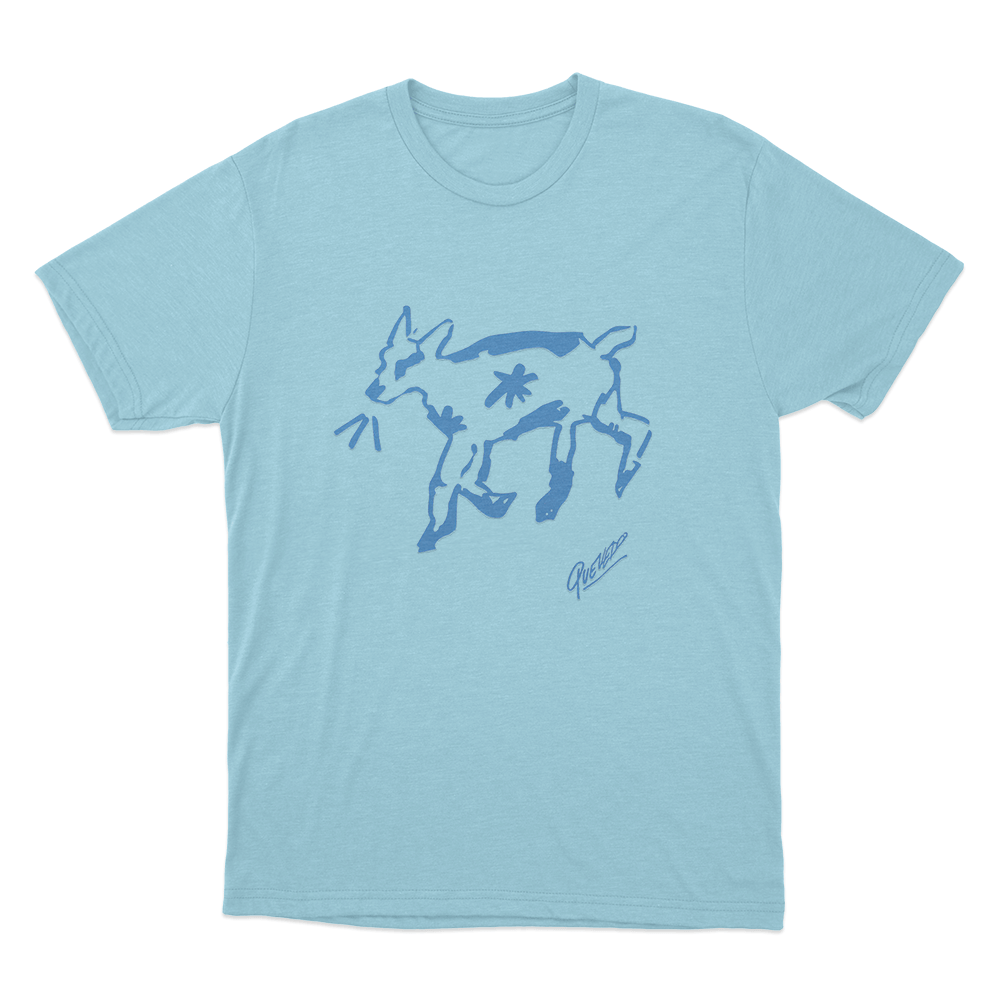 Quevedo Sketch Cow Unisex T Shirt Sky Blue Quevedo Sketch Cow Unisex T Shirt Sky Blue