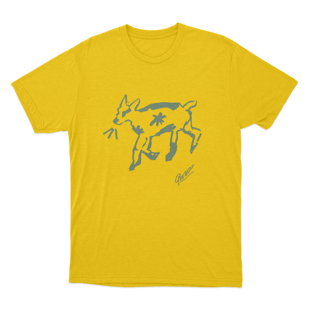 Quevedo Sketch Cow Unisex T Shirt Yellow Quevedo Sketch Cow Unisex T Shirt Yellow