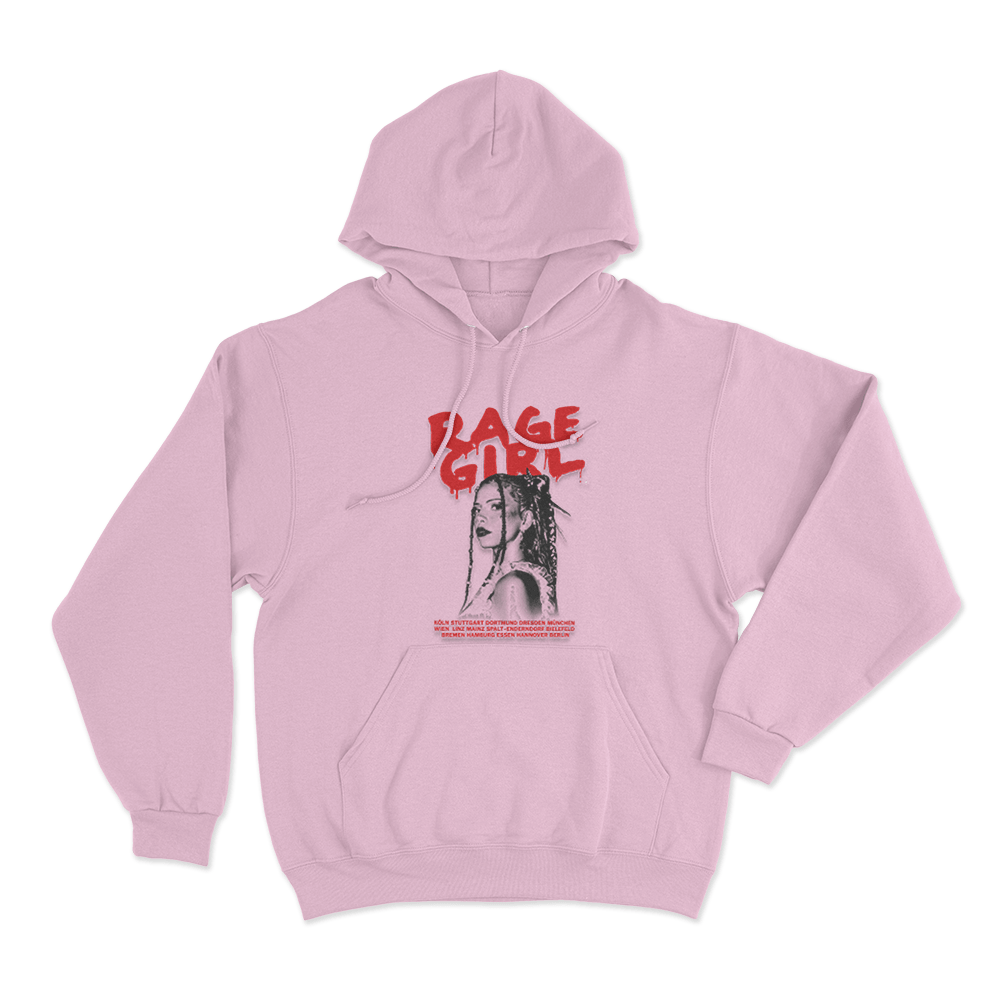 Rage Girl Unisex Hoodie Pink Rage Girl Unisex Hoodie Pink