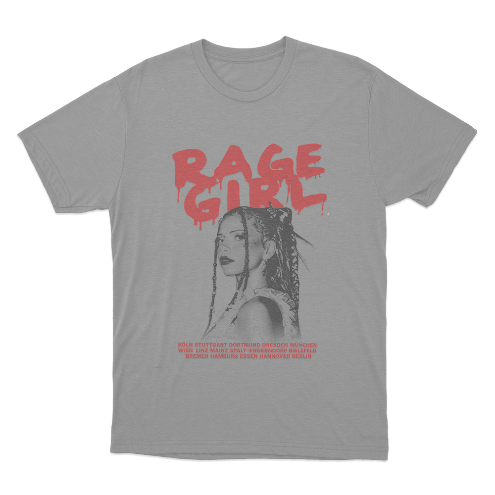Rage Girl Unisex T Shirt Grey Rage Girl Unisex T Shirt Grey