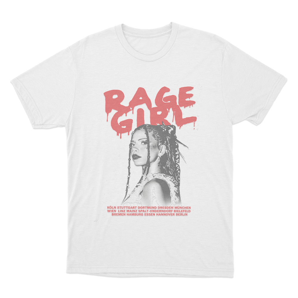 Rage Girl Unisex T Shirt White Rage Girl Unisex T Shirt White