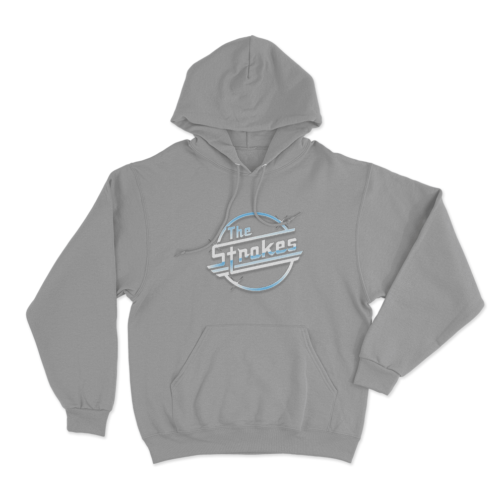The Strokes Logo Unisex Hoodie Grey The Strokes Logo Unisex Hoodie Grey