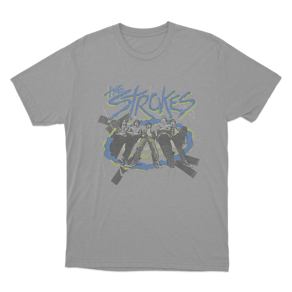 The Strokes Photo Unisex T Shirt Grey The Strokes Photo Unisex T Shirt Grey