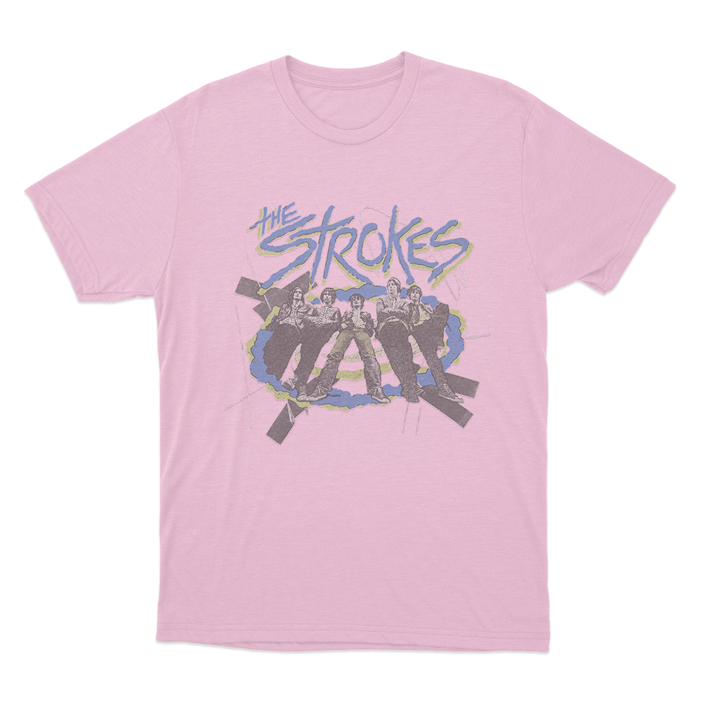 The Strokes Photo Unisex T Shirt Pink The Strokes Photo Unisex T Shirt Pink