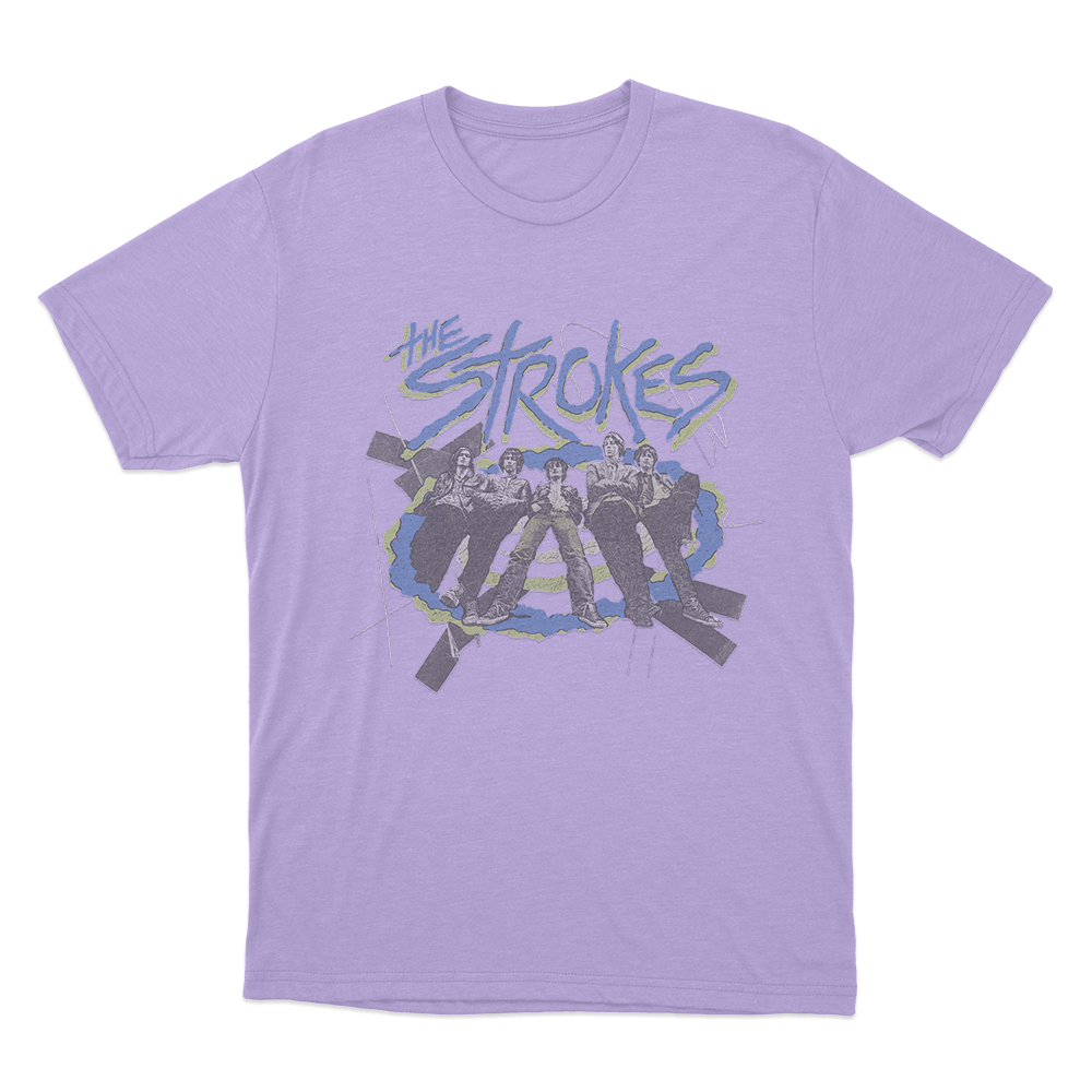 The Strokes Photo Unisex T Shirt Purple The Strokes Photo Unisex T Shirt Purple