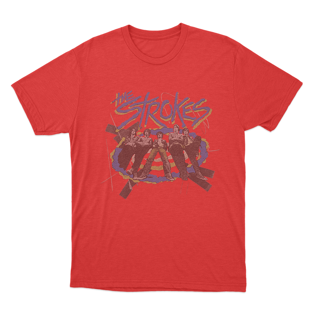 The Strokes Photo Unisex T Shirt Red The Strokes Photo Unisex T Shirt Red
