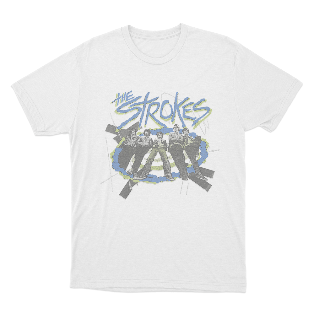 The Strokes Photo Unisex T Shirt White The Strokes Photo Unisex T Shirt White