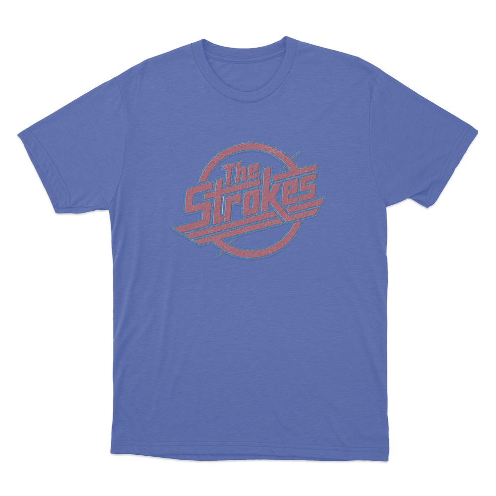 Vintage The Strokes Logo Distressed Unisex T Shirt Blue Vintage The Strokes Logo Distressed Unisex T Shirt Blue