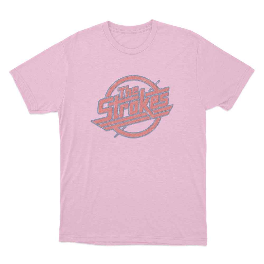 Vintage The Strokes Logo Distressed Unisex T Shirt Pink Vintage The Strokes Logo Distressed Unisex T Shirt Pink
