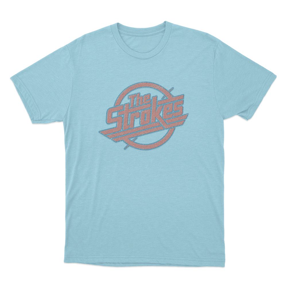 Vintage The Strokes Logo Distressed Unisex T Shirt Sky Blue Vintage The Strokes Logo Distressed Unisex T Shirt Sky Blue