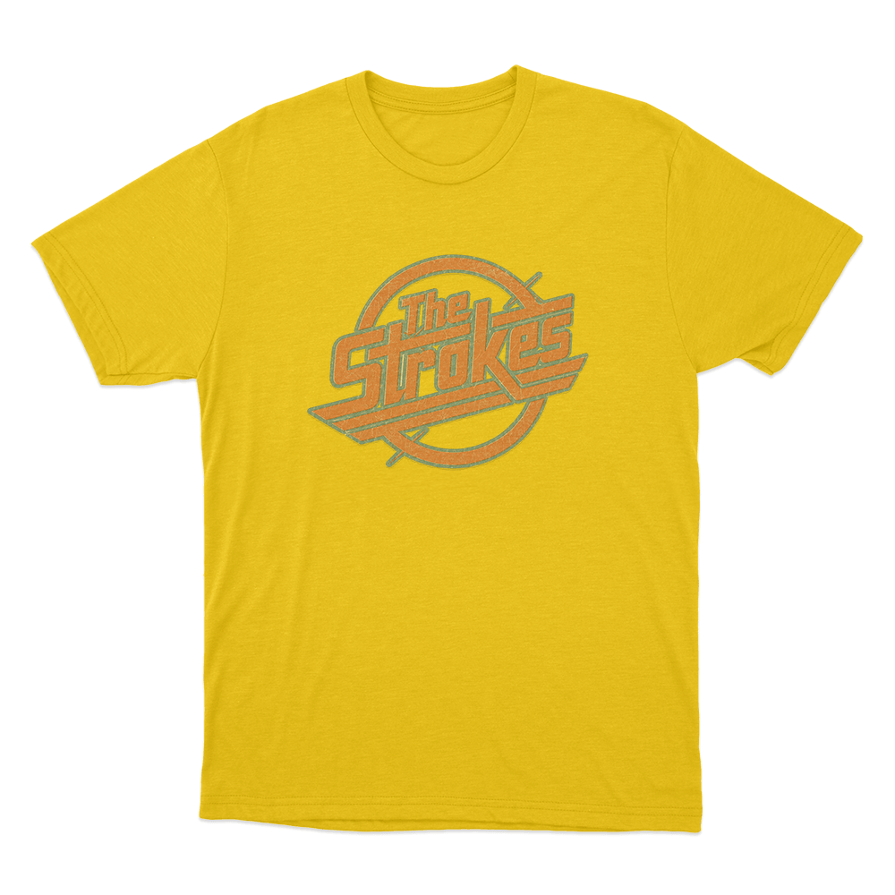 Vintage The Strokes Logo Distressed Unisex T Shirt Yellow Vintage The Strokes Logo Distressed Unisex T Shirt Yellow