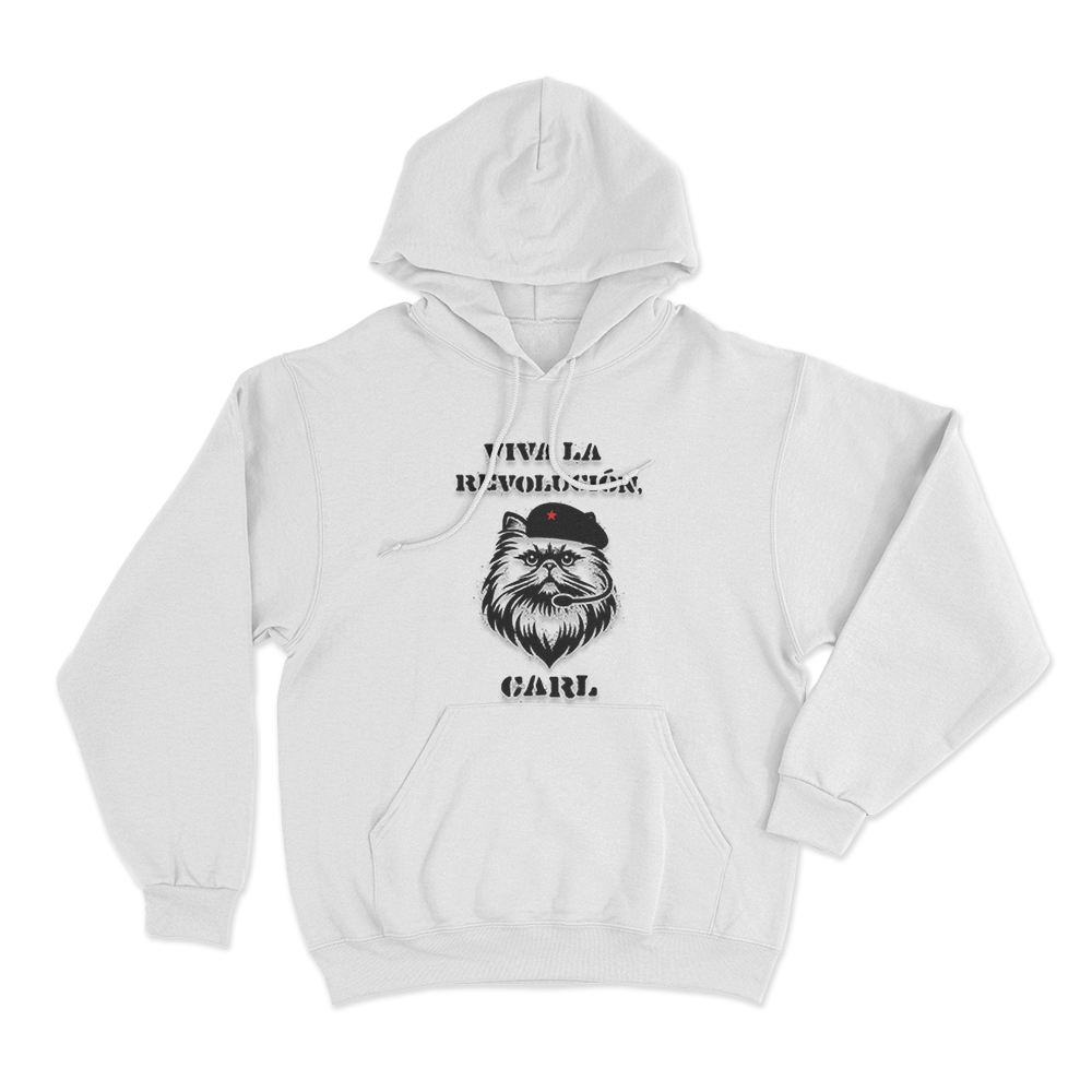 Viva La Revolucion Carl Unisex Hoodie White Viva La Revolucion Carl Unisex Hoodie White